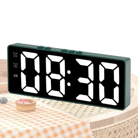 Fovolat Digital Alarm Clock Durable LED and Mirror Clocks Large Display Battery Operated LED Alarm Clocks for Bedroom Office Travel liberal