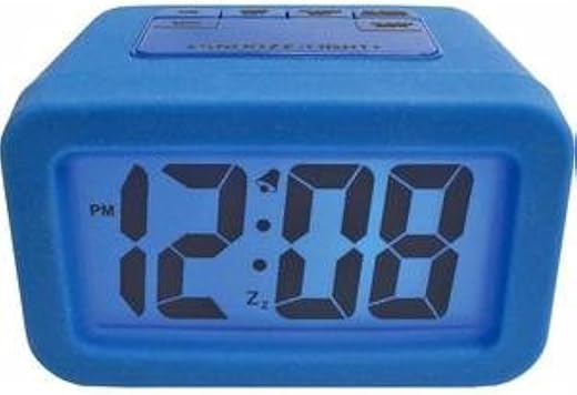 Geneva Advance Time 1.25 Silicone LCD Alarm Clock Color: Blue