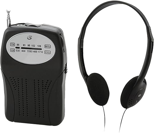 GPX Portable AM/FM Radio, Black (R116B)