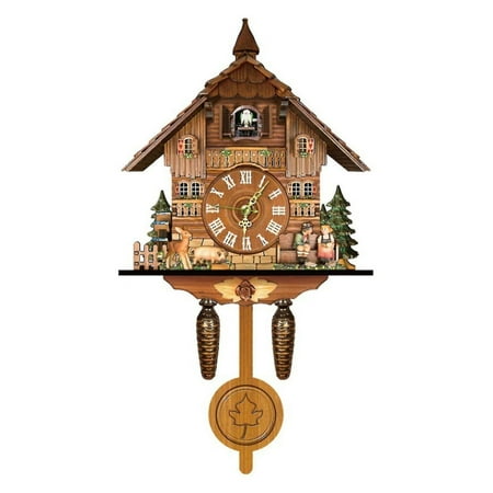 GTB Retro Nordic Style Cuckoo Wall Clock