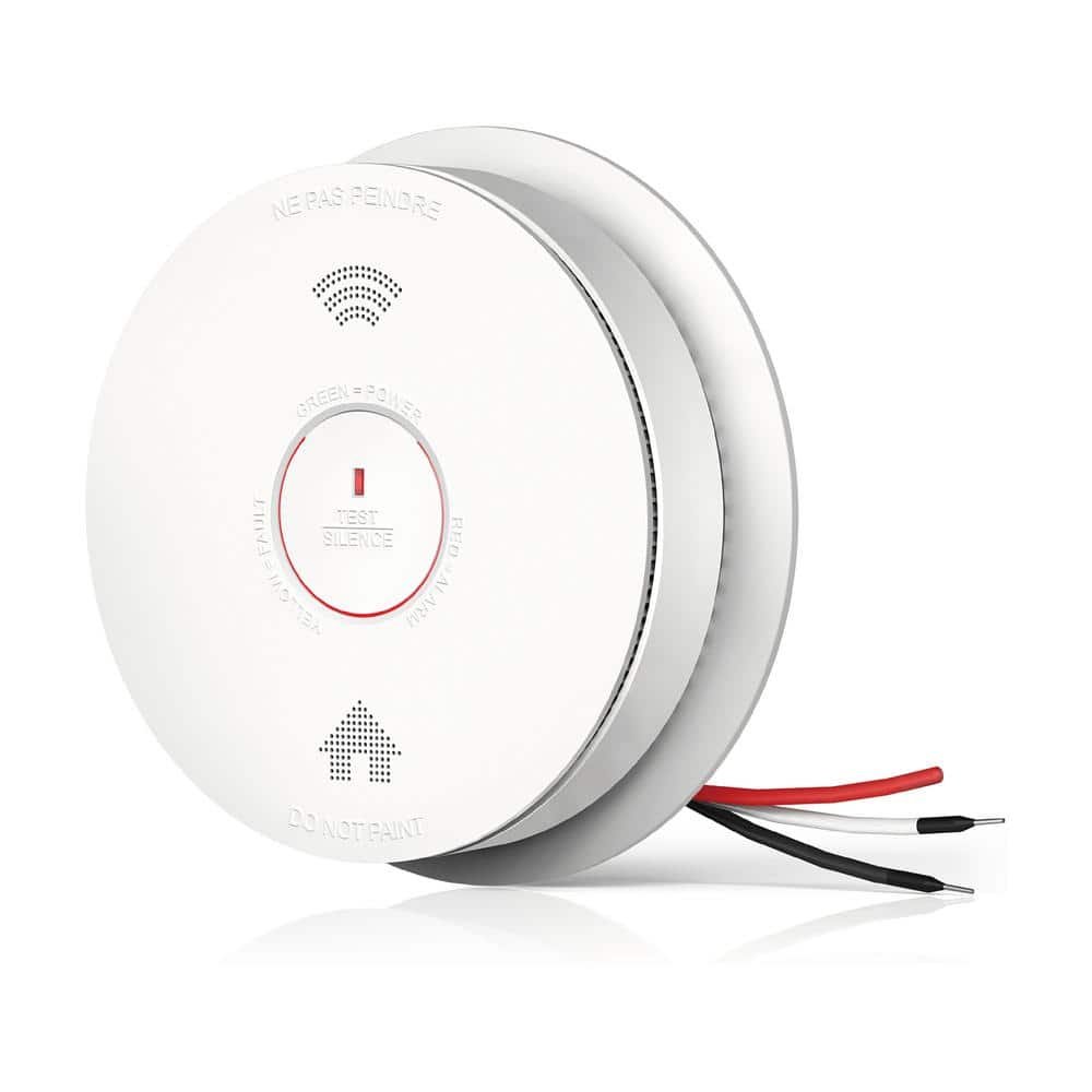 Hardwired Interconnected Smoke and Carbon Monoxide Detector with lithium Battery,Smoke, Co Combo...