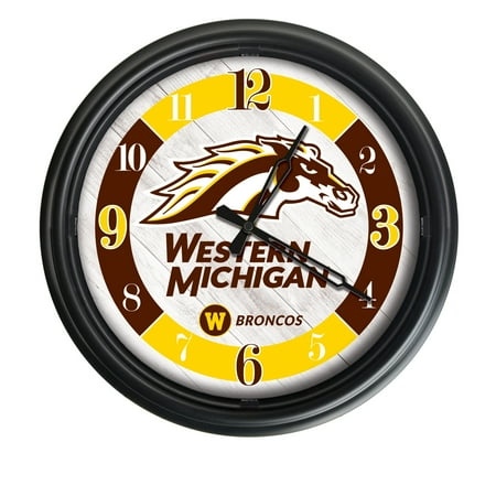 Holland Bar Stool Co. Western Michigan University Indoor/Outdoor LED Wall Clock