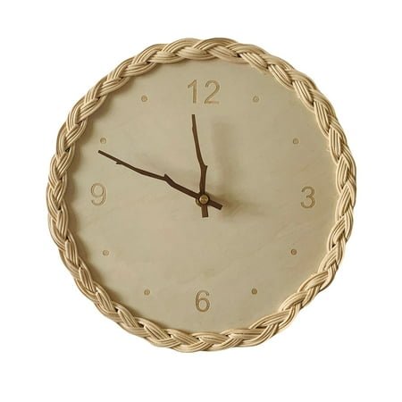 HOMEMAXS 1pc Weaving Wall Hanging Clock Household Decorative Hanging Clock Hanging Decor