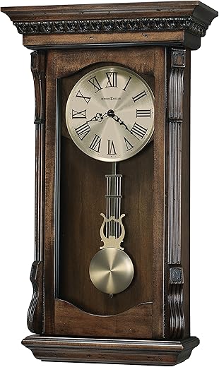 Howard Miller Agatha Wall Clock 625-578 – Acadia Finish with Quartz, Triple-Chime Movement