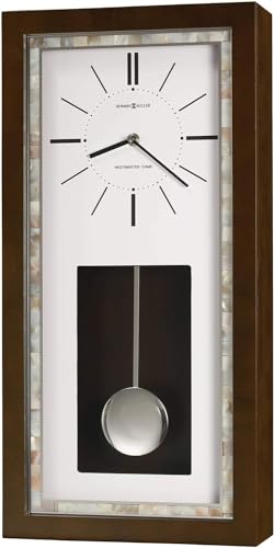 Howard Miller Lakewood Club Wall-Clocks II - Espresso Finish with Antique Style Clock, High Precision, Large Wall Clock, Outdoor Clock, Cable Driven Westminster Single-Chime Movement