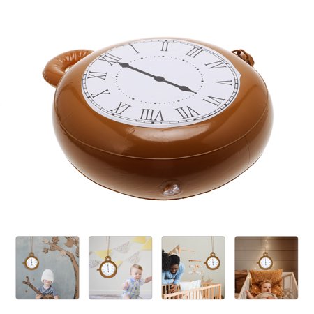 Huaq Inflatable Thickened Clock Toy Children's Room Wall Clock Ornaments Party Event Decoration Game Props