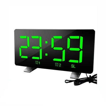 IMossad LED Digital Alarm Clock with FM Radio - Creative Snooze Electronic Clock, 7-inch Large Screen Display