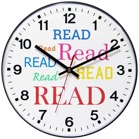 Infinity Instruments Read, Read, Read Wall Clock