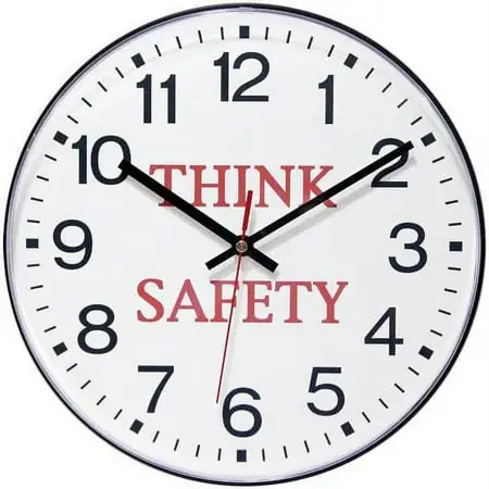 Infinity Instruments Think Safety 11.5'' Wall Clock