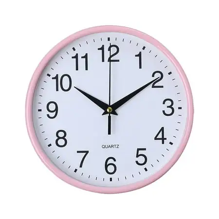 ionze Appliances Retro Large Silent Sweep Modern Decoration Brief Home Bedroom 8inch 20cm Quartz Clock Round Wall Clock Clock （Red）