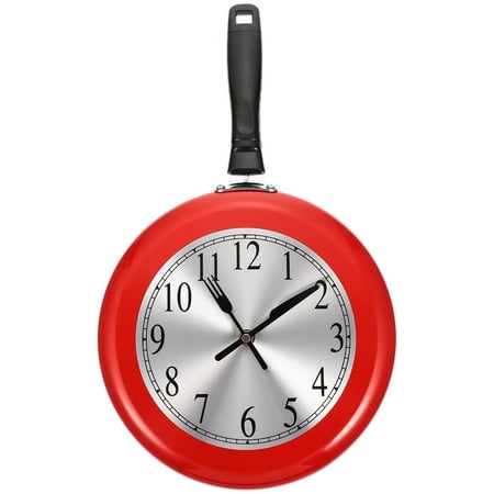 ITSELFER 1 Set of Decorative Wall Clock Frying Pan Shape Wall Clock Mute Design Wall Clock for Home