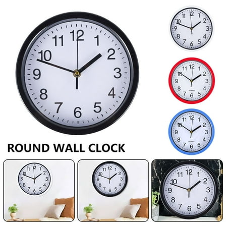 Jetcloudlive 8 Inch Wall Clock Silent Wooden Design Round Wall Clock for Living Room and Bedroom (Battery Not Included)