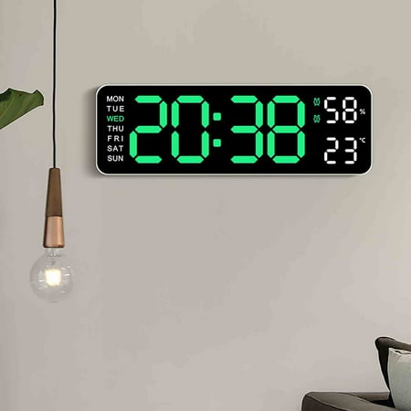 JingChun Big Number Clock, office Electronics, Alarm Clock for Seniors,Multi-functional LED Alarm Clock Temperature Jump Seconds Display Countdown Bedside Clock