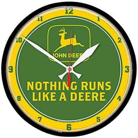 John Deere Yellow NRLAD Logo Clock - LP79697