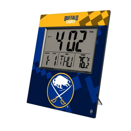 Keyscaper Buffalo Sabres Color Block Digital Desk Clock