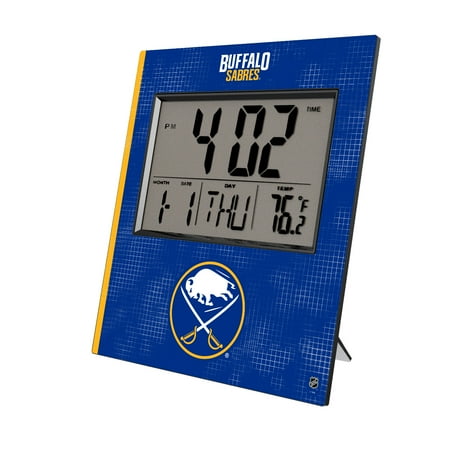 Keyscaper Buffalo Sabres Cross Hatch Digital Desk Clock