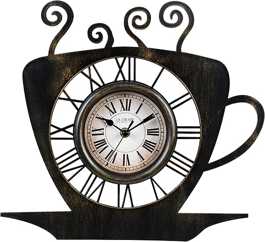 La Crosse 13-Inch Latte Mug Quartz Analog Wall Clock - 404-3833B