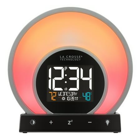 La Crosse Technology Soluna Black Digital Sunrise Alarm Clock with USB, C79141