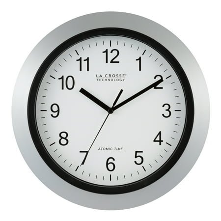 La Crosse Technology WT-3129S 12 Atomic Analog Silver Wall Clock