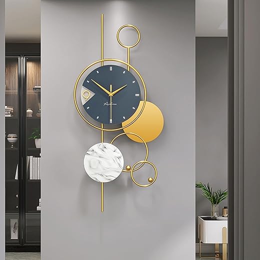 Large Wall Clock Modern Wall Clocks for Living Room Decor Metal Wall Clock Decorative Silent Non Ticking Quartz Clocks Battery Operated 30inch