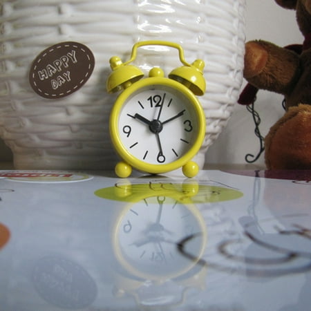 LINMOUA Alarm Clocks for Bedrooms 2024 Horseshoe Mechanical Alarm Clock Manual Wind Up Vintage Metal Clock Cute Yellow