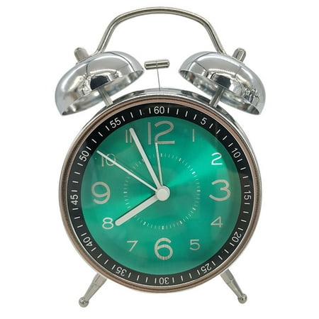 Loud Alarm Clock Mechanical Double Bells Metal Alarm Clock Night Lights Decor