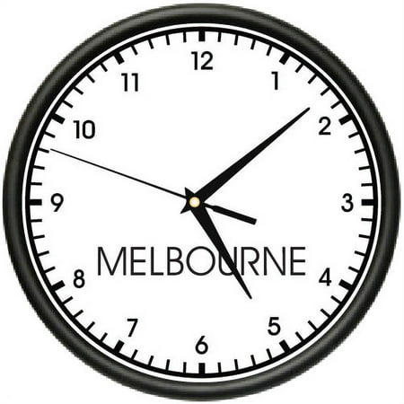 MELBOURNE TIME Wall Clock world time zone clock office business