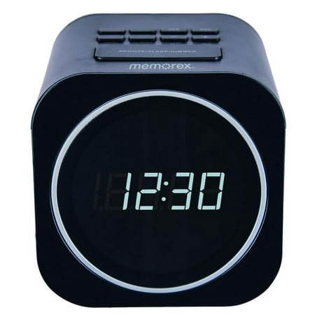 Memorex Dual Alarm Clock Radio Bedside Clock with USB Charge Function for Smartphones