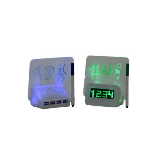 Message board, fluorescent clock, children's writing board LED electronic alarm clock, alarm clock