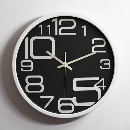 Metal stainless steel silent wall clock creative fashion living room aluminum wall clock