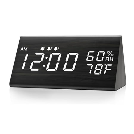 Modern Digital Alarm Clock with LED Display - Adjustable Brightness, USB Charging Port, Perfect for Bedroom Decor & Halloween Theme