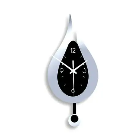 Modern Water Dropping Design Wall Clock Creative Acyrlic Pendulum Clock for Home Bedroom Living Room Office Decoration