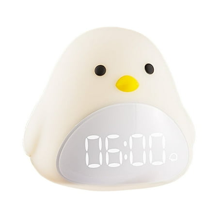 Mosey Alarm Clock Low Noise Small Night Light Gifts Time Temperature Display Cute Bird Shape Children Digital Clock for Bedroom