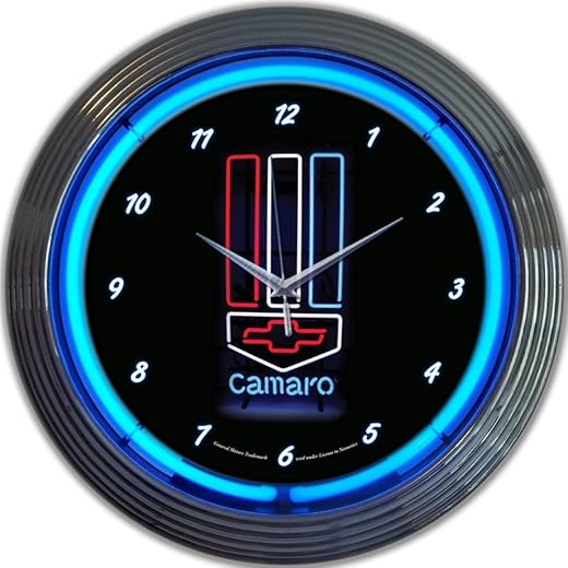 Neonetics Camaro Neon Wall Clock, 15-Inch