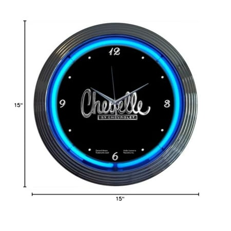 Neonetics Cars and Motorcycles Chevelle Neon Wall Clock, 15-Inch