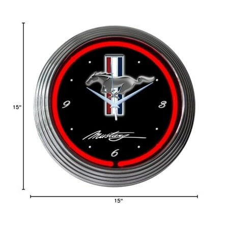 Neonetics Mustang Neon Wall Clock, 15