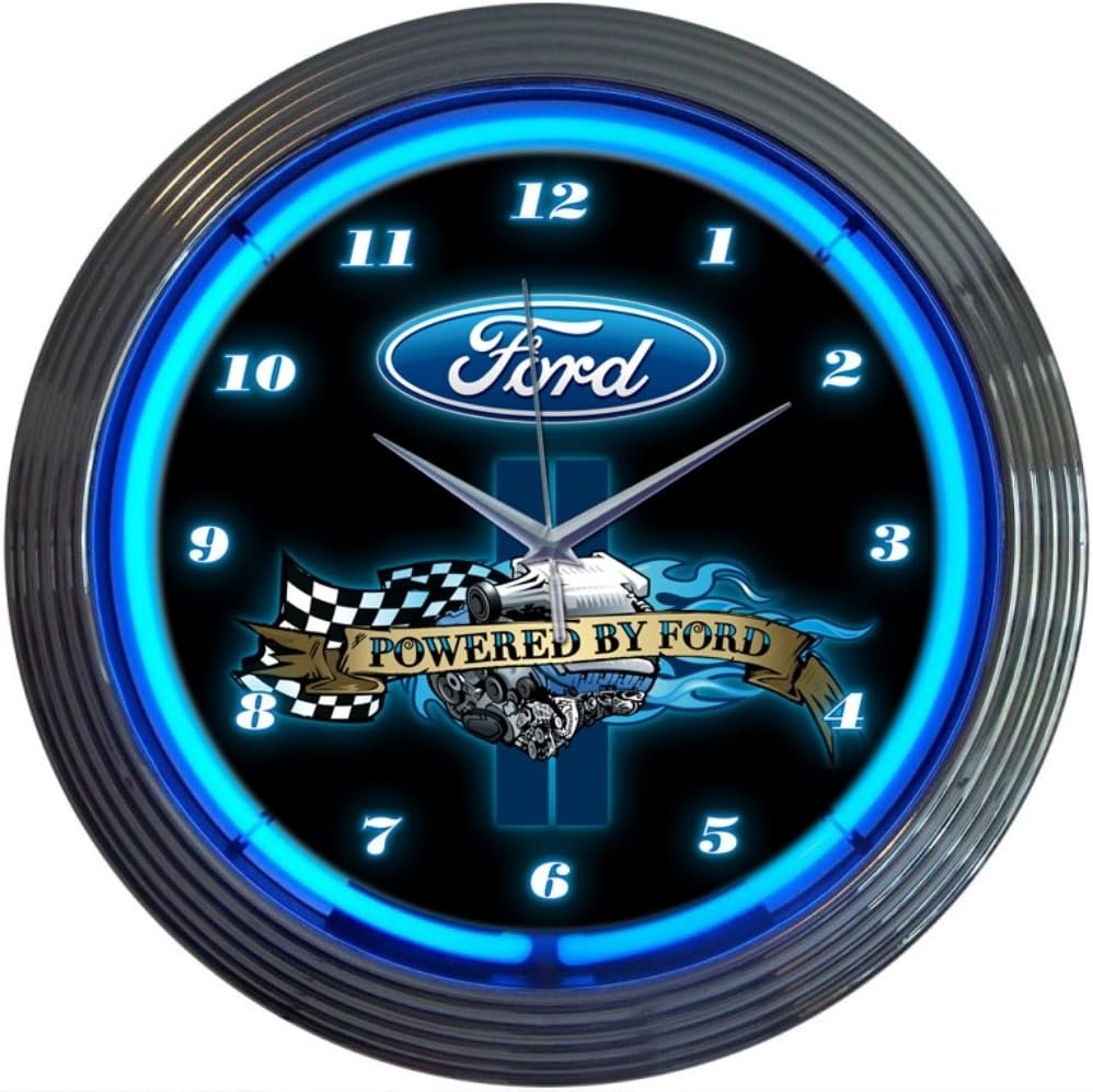 Neonetics Powered by Ford Neon Wall Clock, 15