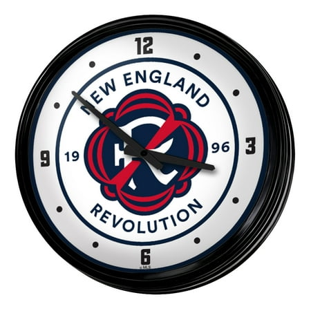 New England Revolution 18.75 Retro Lighted Wall Clock