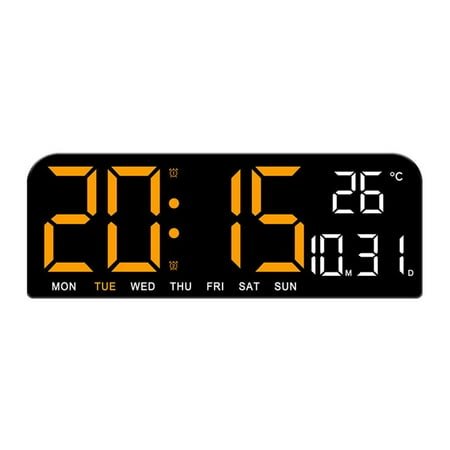 New Large Digital Screen Alarm Clock Minimalist LED Desktop Clock Creative Cl τ√ L3I6