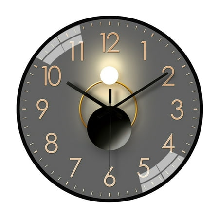 Pnellth 9.06 Quartz Modern Indoor Wall Clock, Silent Mechanism