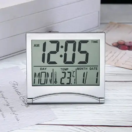 Portable Digital Travel Alarm Clock Foldable