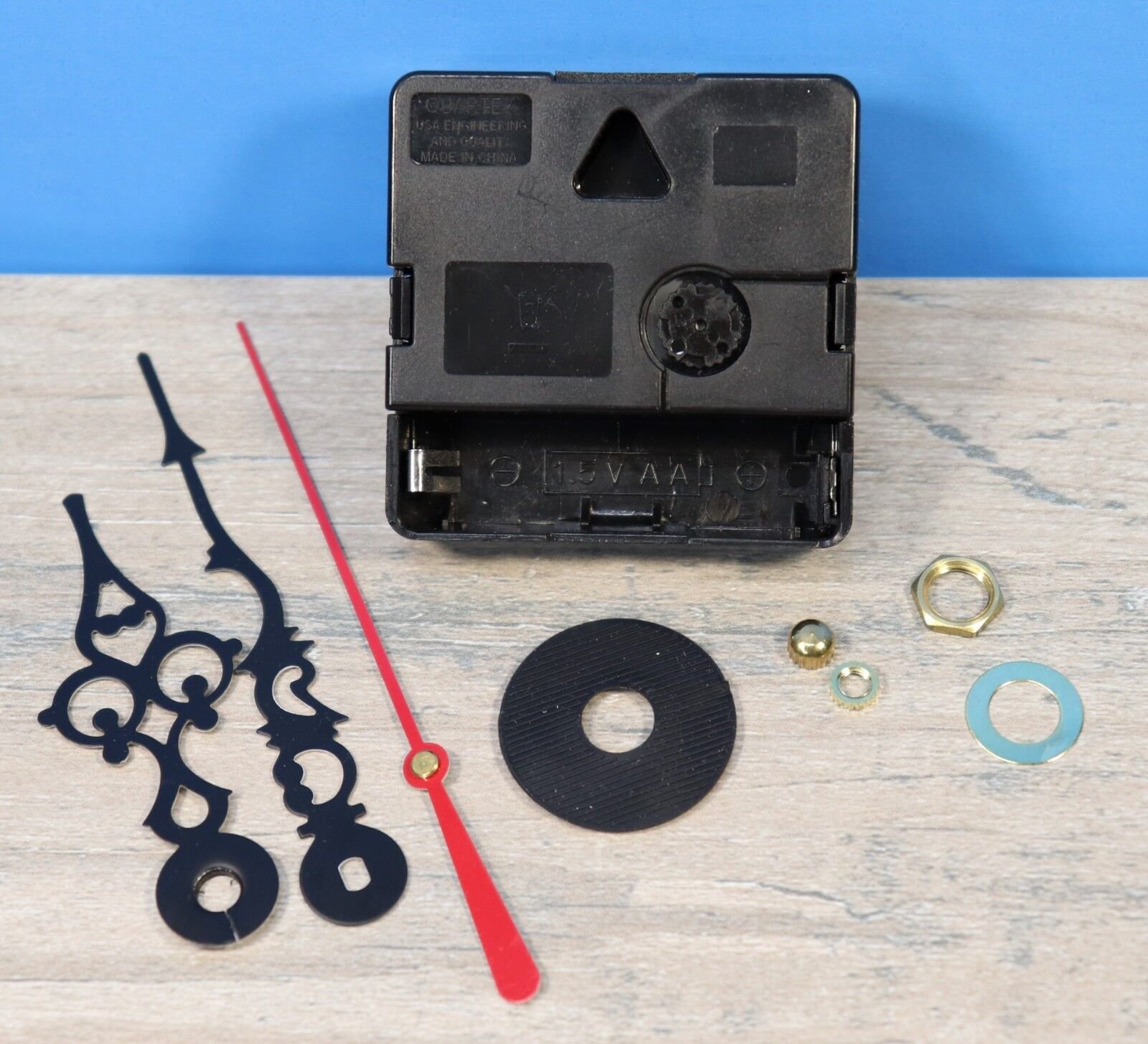 Quartex Q-80 Quartz Battery Clock Movement Up To 3/4" Thick Dial 1 3/16" Shaft