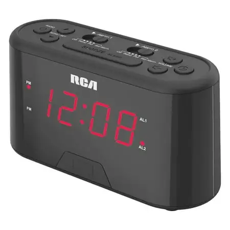 RCA Digital Radio Alarm Clock with Large Numbers, RC551, RC551