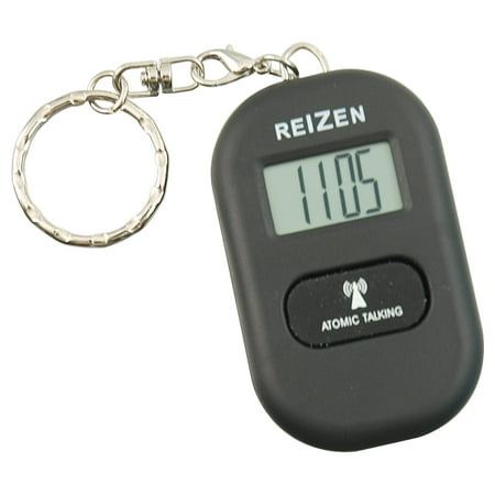 Reizen Talking Atomic Watch Keychain- Black