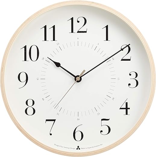 Remnos AWA13-05 WH Lemnos Wall Clock, Analog, White