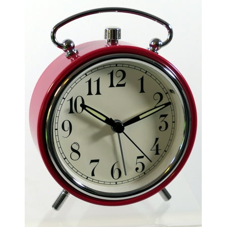 Retro Style Alarm Clock with Light & Bell Sound, Battery Powered by Hearth & Hand With Magnolia