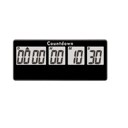 Runleader 9999 Days Countdown Timer LCD Exam Wedding Holiday Lab Cooking Battery Replaceable Black