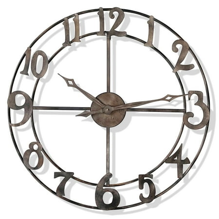 Rustic Pewter - Metal Wall Clock -31In W. X 31In Ht. X 2In D.