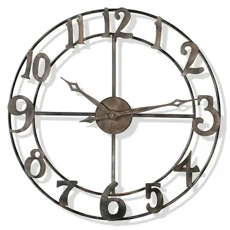 Rustic Pewter - Metal Wall Clock -31In W. X 31In Ht. X 2In D.