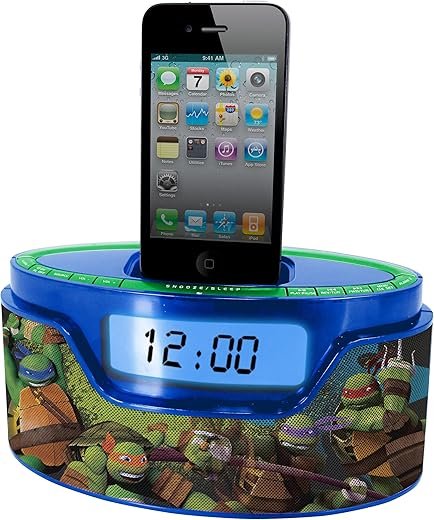 Sakar Nickelodeon Teenage Mutant Ninja Turtle iPod Clock Radio Dock (50265C-IPH)